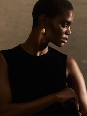 Reiss Gold Tone Sophie Sculptural Hoop Earrings - Image 2 of 5