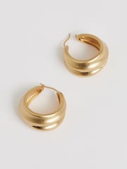 Reiss Gold Tone Sophie Sculptural Hoop Earrings - Image 4 of 5