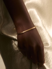 Reiss Gold Tone Claudia Contour Hinged Cuff - Image 4 of 6