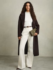 Reiss White Polly Fine-Ribbed High-Neck Top - Image 3 of 6