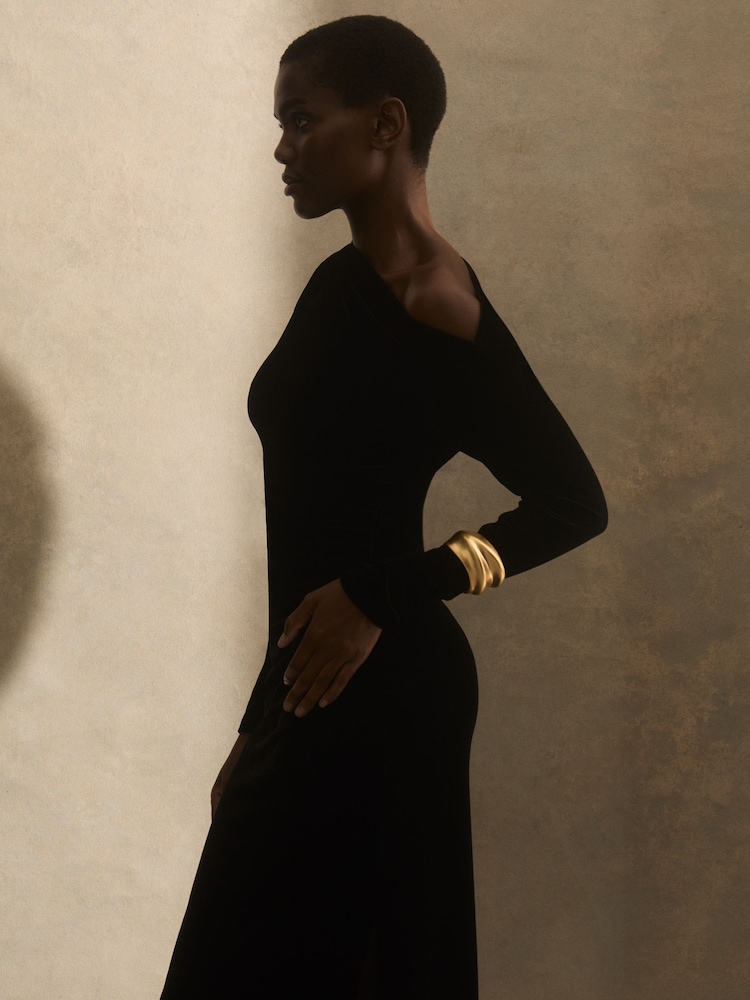 Reiss Gold Tone Sara Sculptural Cuff - Image 1 of 6