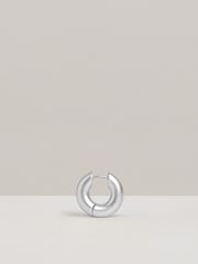 Reiss Silver Olivia Huggie Earrings - Image 3 of 5