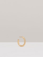 Reiss Gold Tone Freya Wave Hoop Earrings - Image 3 of 5