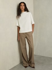 Белый - Reiss Olivia Cotton-Jersey Oversized T-Shirt - Image 1 of 6