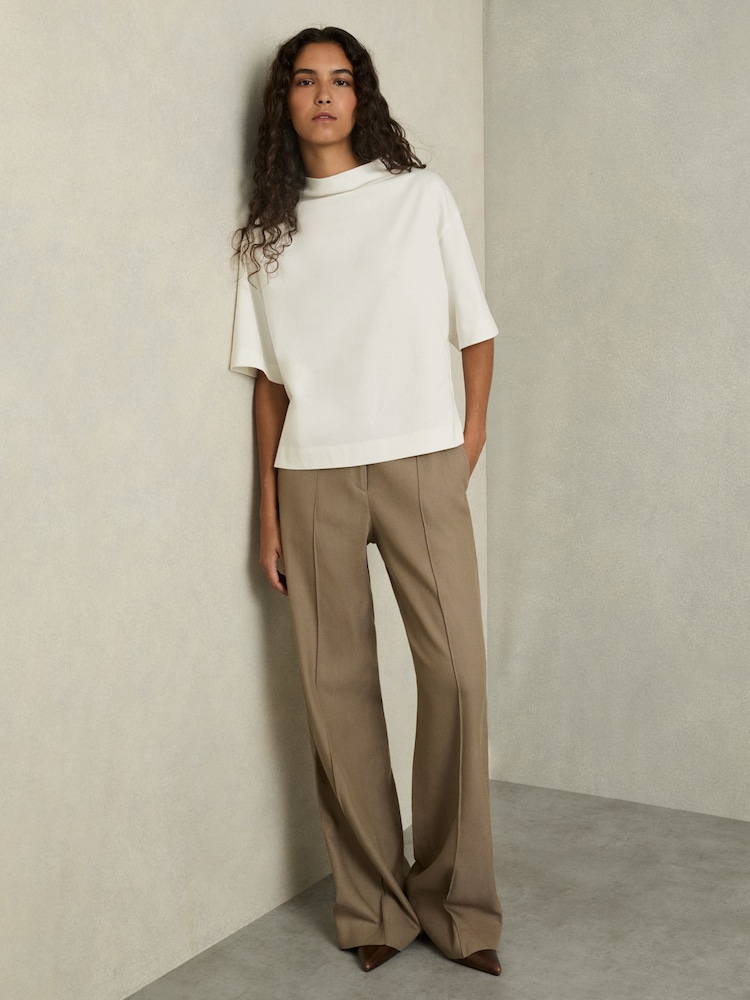 Белый - Reiss Olivia Cotton-Jersey Oversized T-Shirt - Image 1 of 6