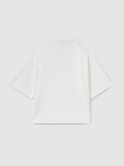 Белый - Reiss Olivia Cotton-Jersey Oversized T-Shirt - Image 2 of 6