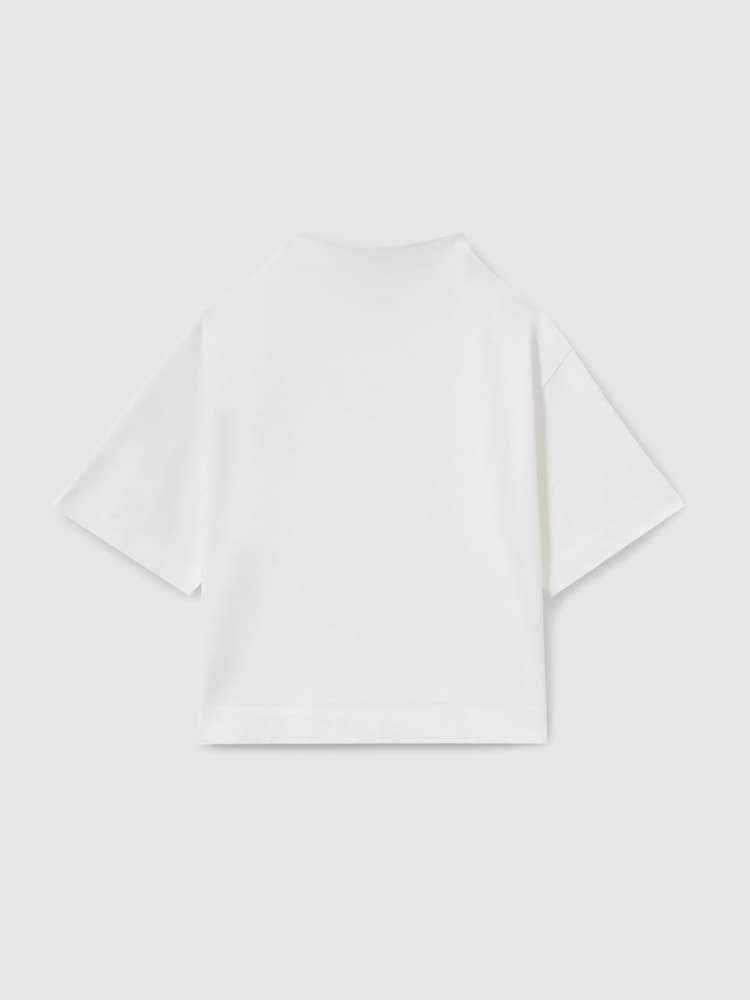 Белый - Reiss Olivia Cotton-Jersey Oversized T-Shirt - Image 2 of 6