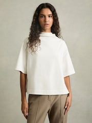 Белый - Reiss Olivia Cotton-Jersey Oversized T-Shirt - Image 3 of 6