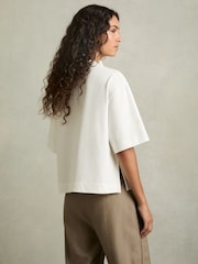 Белый - Reiss Olivia Cotton-Jersey Oversized T-Shirt - Image 5 of 6