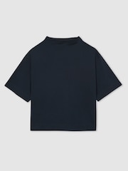 Темно-синий - Reiss Olivia Cotton-Jersey Oversized T-Shirt - Image 2 of 7
