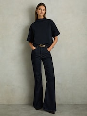 Темно-синий - Reiss Olivia Cotton-Jersey Oversized T-Shirt - Image 3 of 7