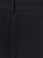 Reiss Navy Eden Petite Elasticated-Waist Wide-Leg Twill Trousers - Image 6 of 7