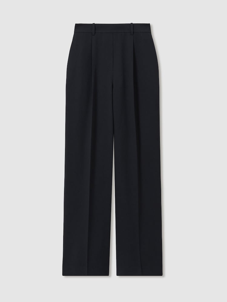 Azul marino - Pantalones de sarga de pernera ancha con cintura elástica Eden de Reiss - Imagen 2 de 7 Azul marino - Pantalones de sarga de pernera ancha con cintura elástica Eden de Reiss - Imagen 2 de 7