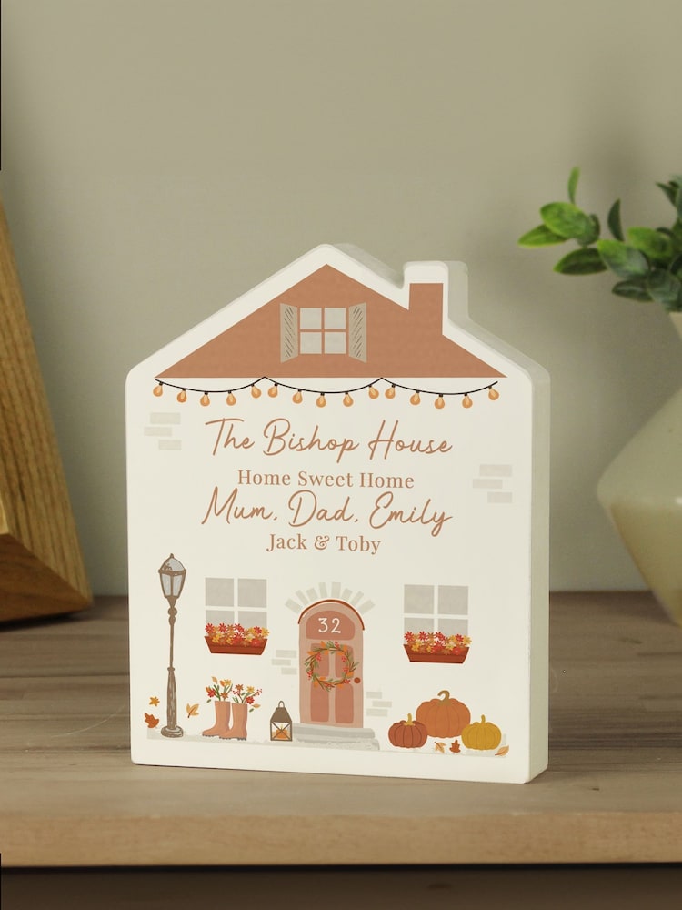 Personalised Wooden House Ornament by PMC - Image 3 of 3