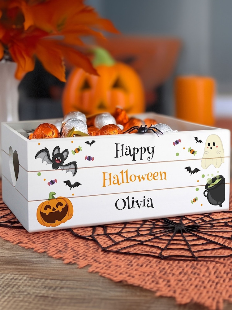 Personalised Halloween Small Treats Crate by PMC - Image 1 of 3
