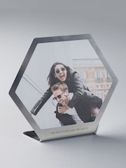 Personalised Metal Hexagonal Photo Print by Oakdene - Image 1 of 1