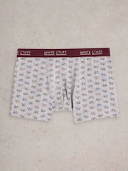 White Stuff Green Plain & Print Boxers 2 Pack - Image 3 of 3