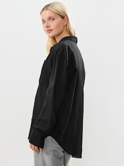 Black Long Sleeve Shirt With Linen - Image 3 of 7