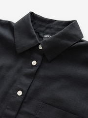 Black Long Sleeve Shirt With Linen - Image 6 of 7