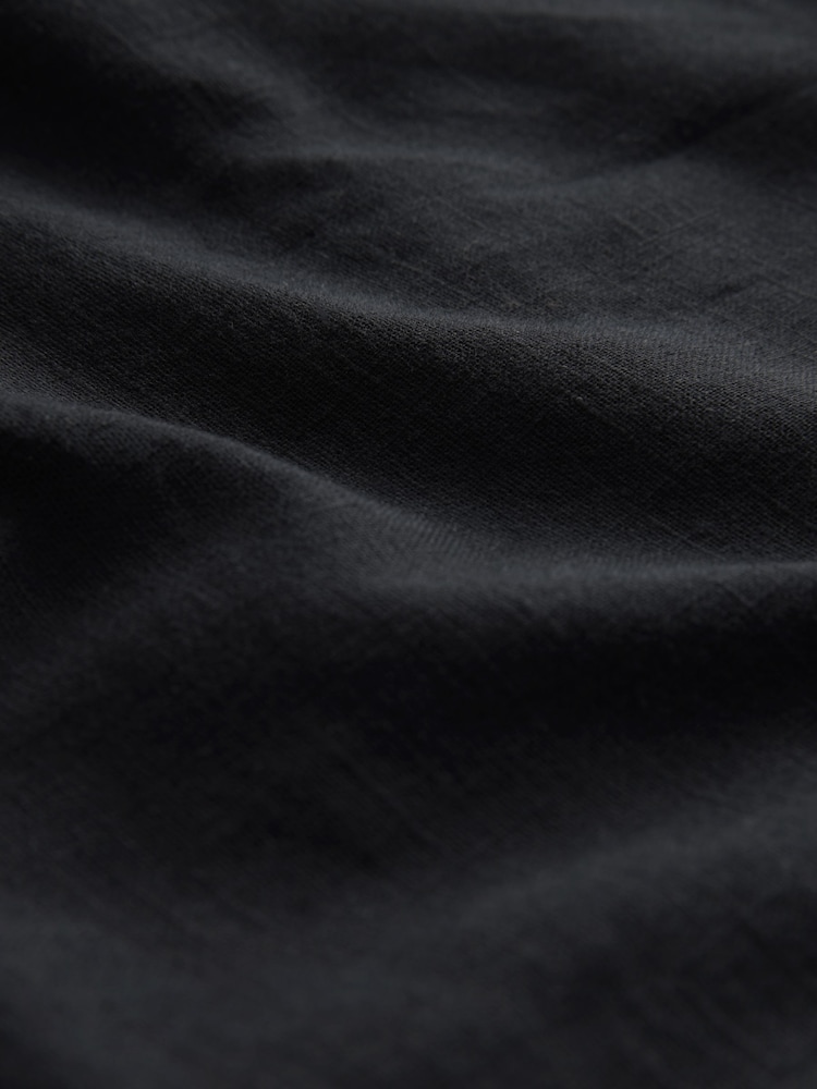 Black Long Sleeve Shirt With Linen - Image 7 of 7