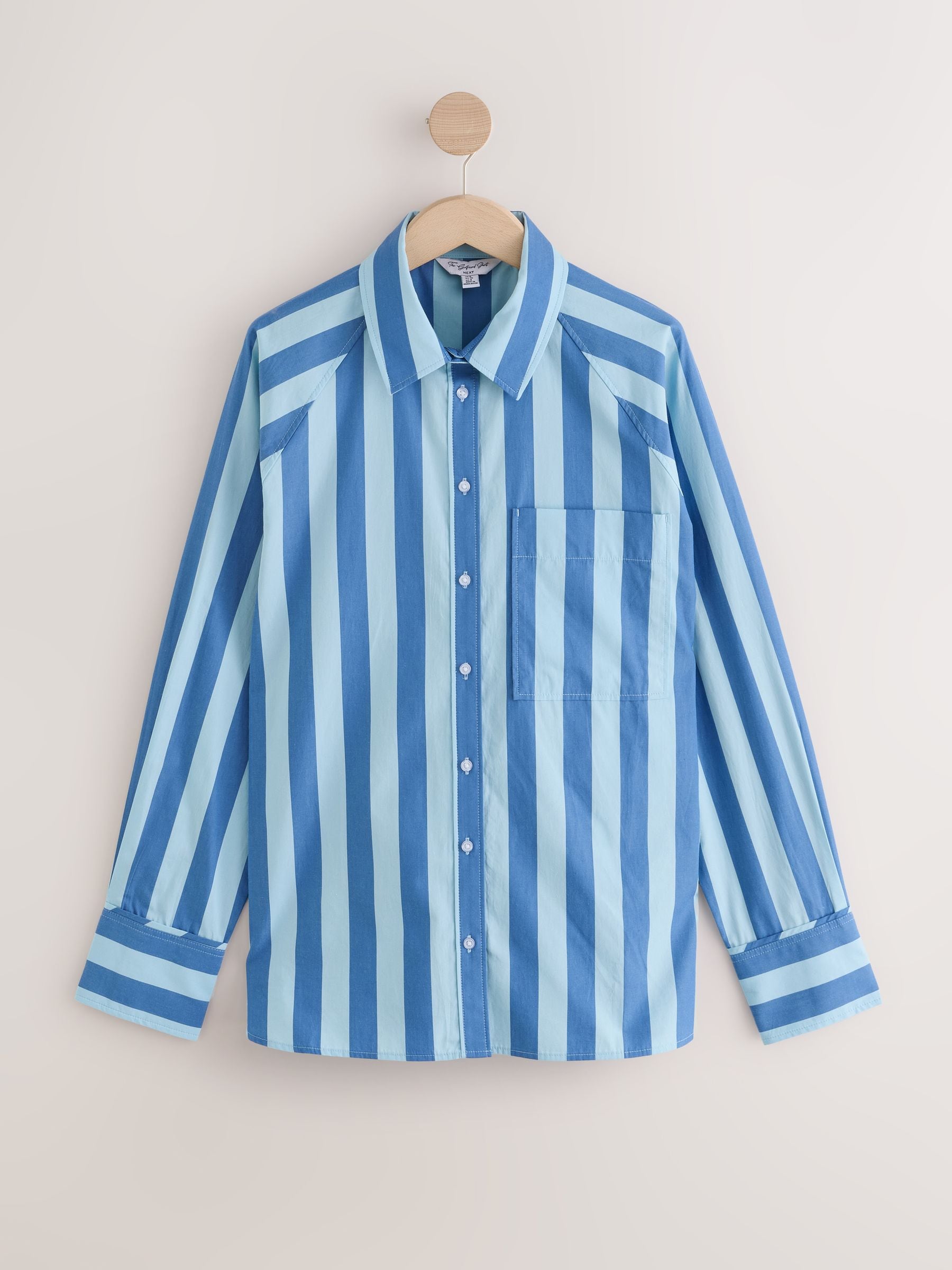 ♡AMERI.:*♡ Buy Light/Dark Blue Stripe Girlfriend Oversized Long Sleeve Shirt
