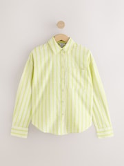 Neutral/Yellow Stripe Long Sleeve Shirt With Linen - Image 6 of 8