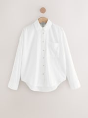 White Long Sleeve Shirt With Linen - Image 5 of 7