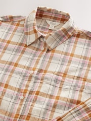 Pink/Yellow Check Long Sleeve Shirt With Linen - Image 5 of 6