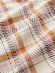 Pink/Yellow Check Long Sleeve Shirt With Linen - Image 6 of 6