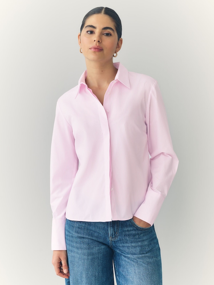 Weiß, pink: - Langärmelige, figurbetonte Hemden mit Kargen im 2er-Pack - Bild 2 von 10 Weiß, pink: - Langärmelige, figurbetonte Hemden mit Kargen im 2er-Pack - Bild 2 von 10