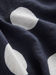 Navy/ White Spot Bubblehem Lightweight Puff Sleeve Top - Image 6 of 7