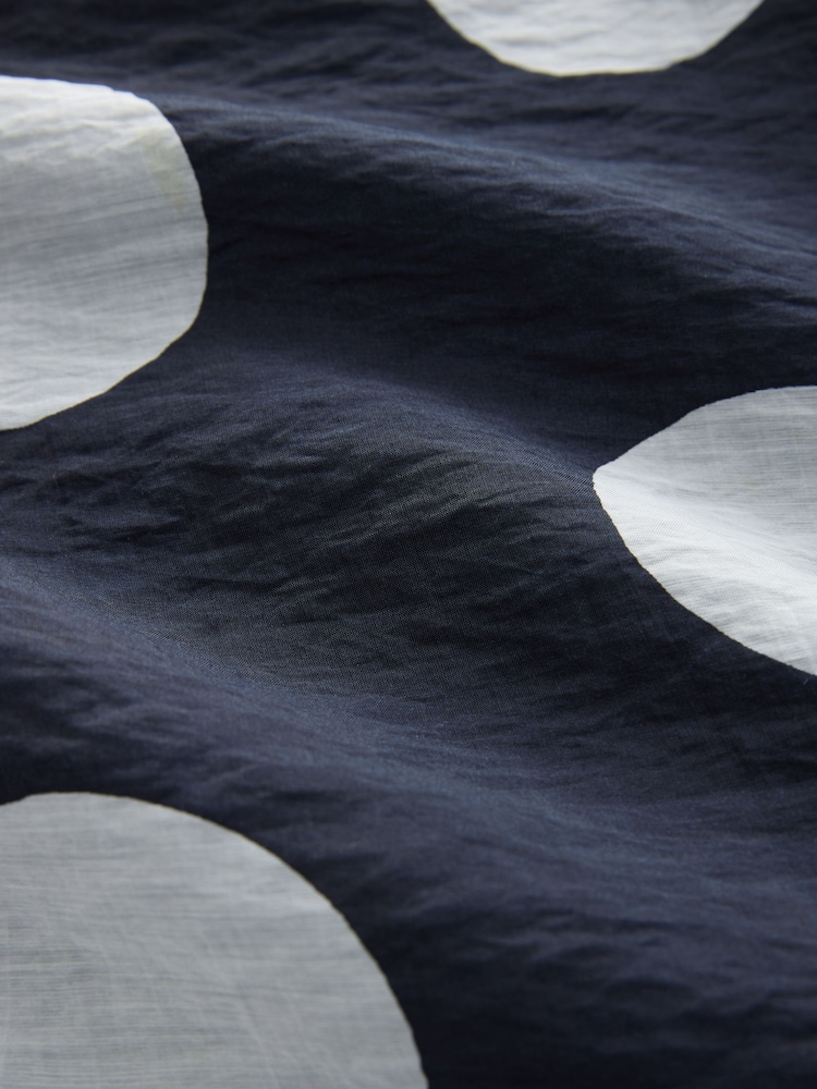 Navy/White Spot Drape Lightweight Maxi Skirt - Image 10 of 10