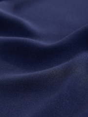 Navy Asymmetric Drape Short Sleeve Top - Image 7 of 8
