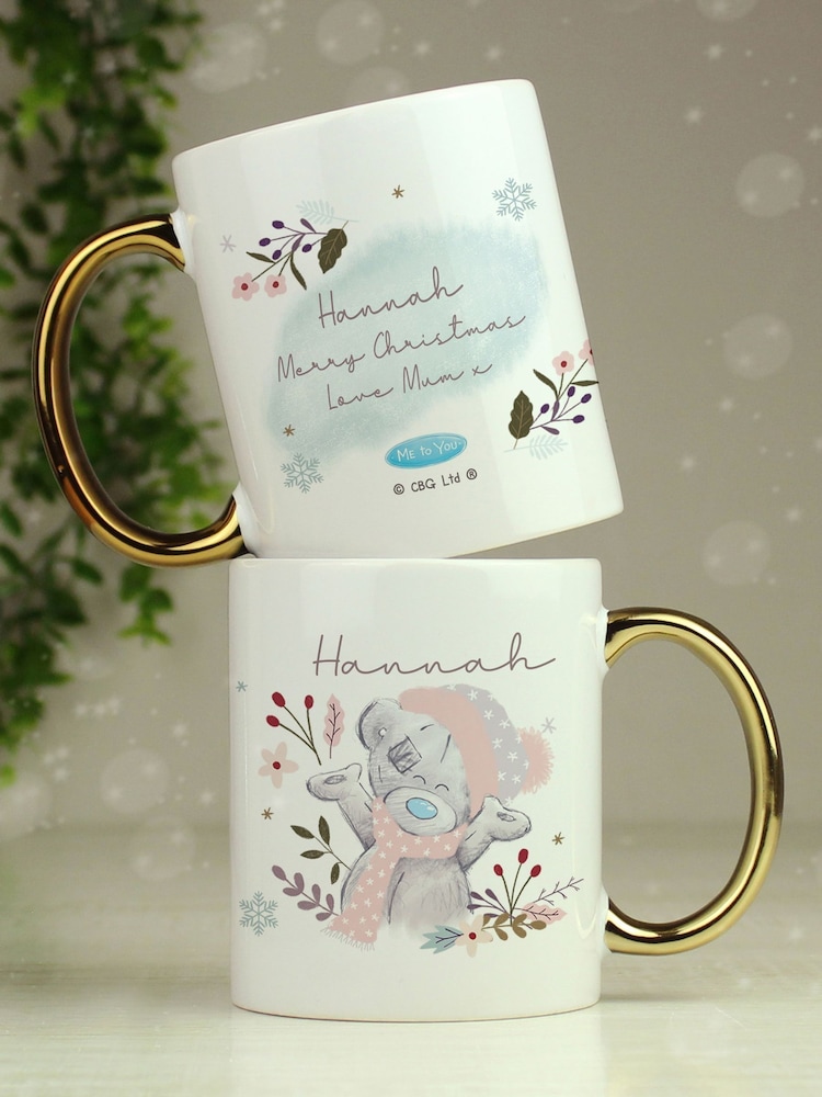 Personalised Me To You Gold Handled Christmas Mug by PMC - Image 1 of 3