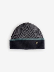 FatFace Blue Lambswool Beanie Hat - Image 1 of 1