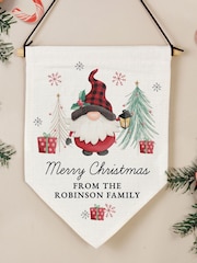 Personalised Christmas Gonk 100% Linen Hanging Pendant by PMC - Image 3 of 3