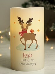Personalised LED Christmas Candle by PMC - Image 1 of 3