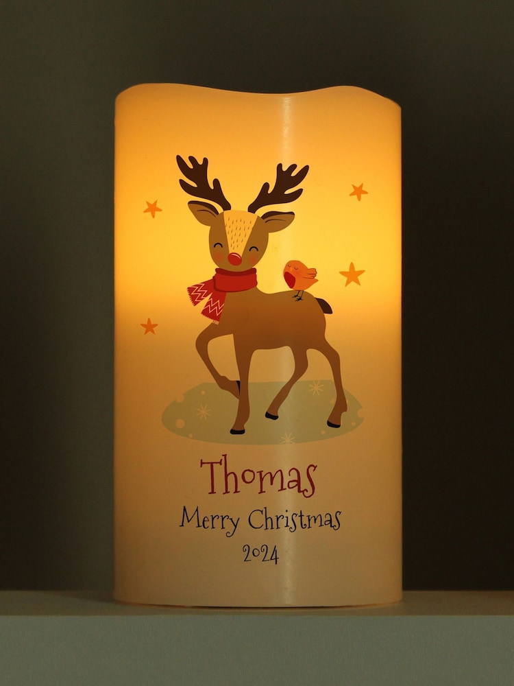 Personalised LED Christmas Candle by PMC - Image 2 of 3