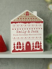 Christmas Fairisle Pattern House Ornament by PMC - Image 1 of 3