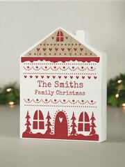 Christmas Fairisle Pattern House Ornament by PMC - Image 2 of 3