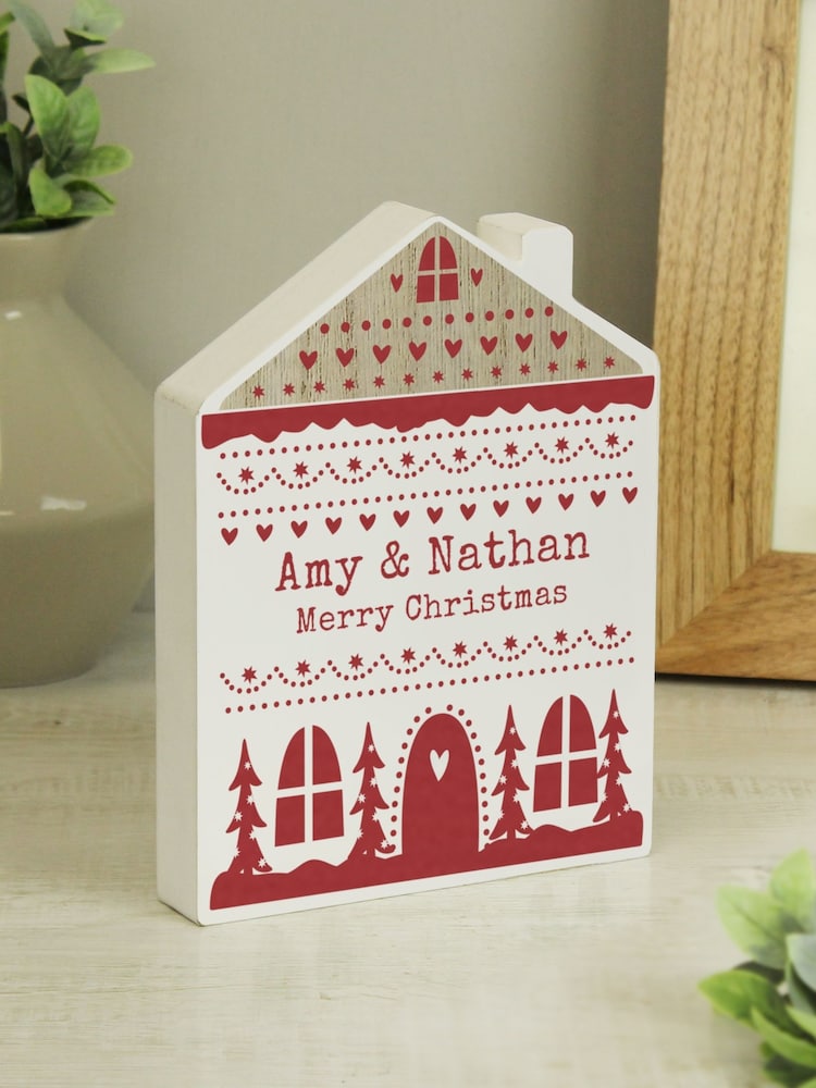 Christmas Fairisle Pattern House Ornament by PMC - Image 3 of 3