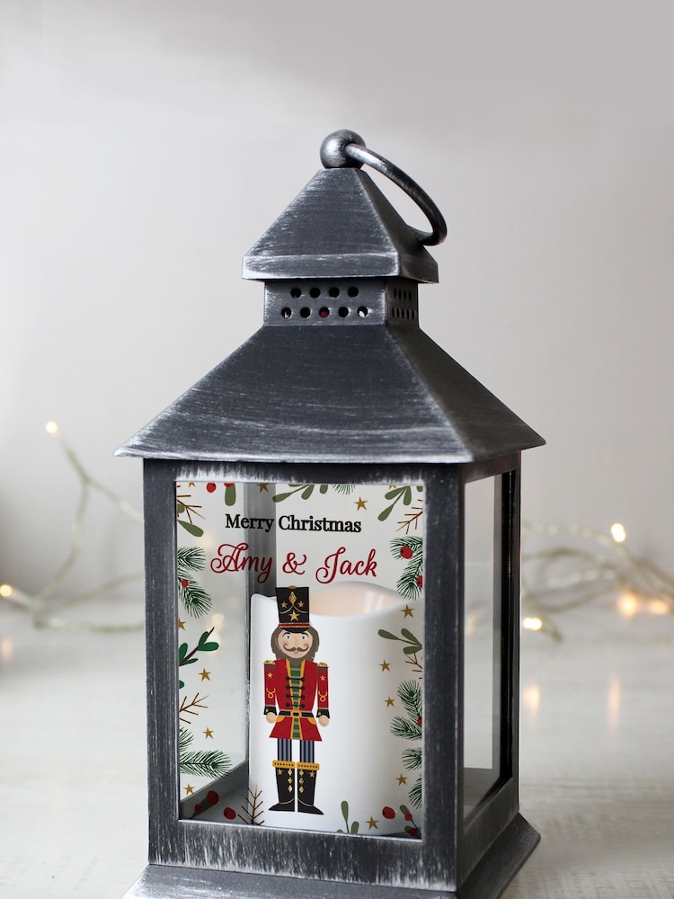 Personalised Christmas Nutcracker LED Lantern by PMC - Image 2 of 3