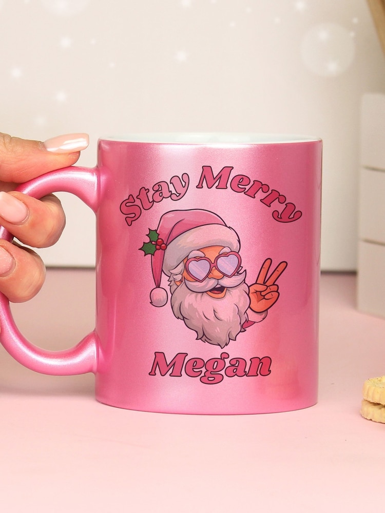 Personalised Stay Merry Christmas Mug by PMC - Image 1 of 3 Personalised Stay Merry Christmas Mug by PMC - Image 1 of 3