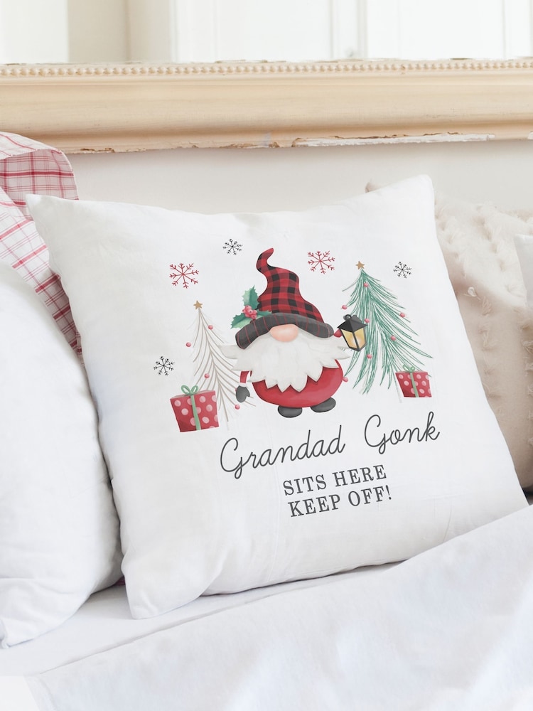 Personalised Gonk Christmas Cushion by PMC - Image 1 of 3