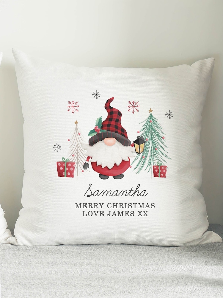 Personalised Gonk Christmas Cushion by PMC - Image 2 of 3