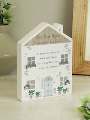 Personalised Love Makes A Home Wooden House Ornament by PMC - Image 3 of 3