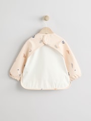 Neutral Mini Jungle Baby Weaning And Feeding Sleeved Bib - Image 2 of 6