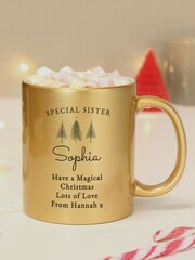 Personalised Christmas Gold Mug by PMC - Image 2 of 3