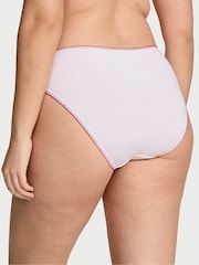 Victoria's Secret White Lace Waist Heart Trim Bikini Knickers - Image 2 of 3