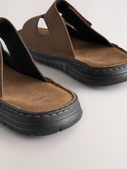 Brown Leather 2 Strap Sandals - Image 5 of 6